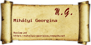 Mihályi Georgina névjegykártya