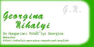 georgina mihalyi business card